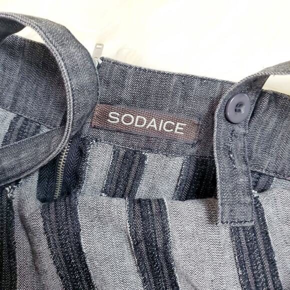 Sodaice Gray Denim Mini Dress – Square Neck, Sleeveless, Casual Chic XS/S - Picture 6 of 8